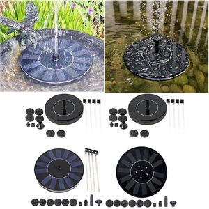 Dekoracje ogrodowe 1,2 W/1,4 W 5LLD Solar Bird Bath Fontanna pompa z 7 dyszą pływającą wodą zasilaną do cechy na zewnątrz