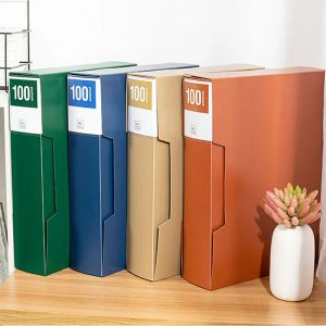 Folder Office Supplies 80/100 Page Display Book A4 Sheet Paper Organizer Document Holder Transparent PVC Pocket Sleeve A4 File Folder