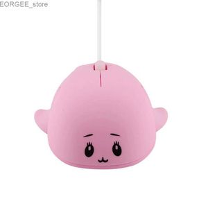 Mice Cute Cartoon Mouse Gift Wired Pink Dolphin Mouse for laptop computer pc Funny Creative gifts Y240407