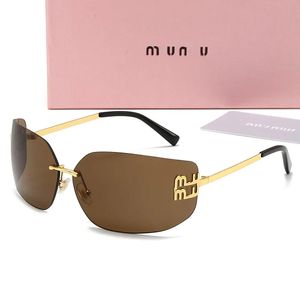 2024 Designerinnen Frauen übergroße Männer Sonnenbrille Ladie Designer Miui Lunette Soleil Mui Sonnenbrille Optional Sonnenbrillen Gafas de Sol