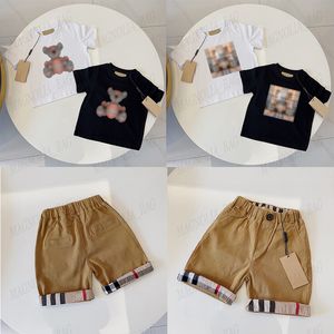 Бесплатная коллокация детей бренд летний костюм для мальчиков девочки для детей T Рубашки шорты классические мультипликационные наборы одежды с короткими рукавами 90-150