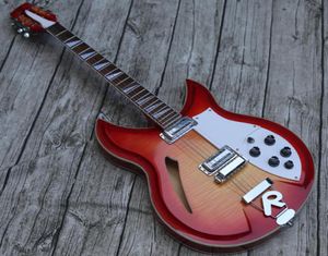 Kina 12 strängar 381 Cherry Red Guitar C S Semi Hollow Body 381V69 MapleGlo Electric Guitar4972319