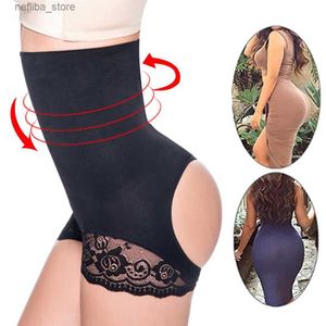 Taille Tummy Shaper Womens Shapewear Hi-waist kurze feste Kontrolle Höschen Tailger Cincher Butt Lifter Bauch Schlanker Spitze Sexy Tanga Slant L2447