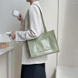 Evening Bags Korean Shoulder Bag For Women 2024 Luxury Underarm Woman Tote Fashion Simple Brand Designer Pu Leather Female Handbag Purses