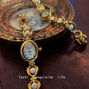 LSVTR NEW TIKTOK POPULERA MEDIEVAL Luxury Imitation Pearl Temperament Armband Women's Watch