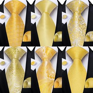 Бабочка галстуки желтый пейсли твердый цветочный шелк шириной 8 см для мужчин роскошные свадебные выпускные вечеринки для жениха костюмы аксессуары подарки муж мужа