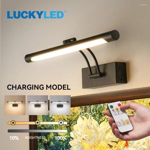 Wall Lamp Remote Control LED Light 5V Rechargeable Type C Sconce 40cm Bedroom Bedside Inside Black