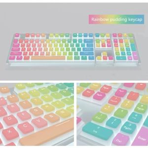 Pads Pbt Backlit Key Caps Oem Profile 116 Keys Pudding Keycaps for Cherry Mx Switch Mechanical Keyboard with Iso Enter for Eu Layout