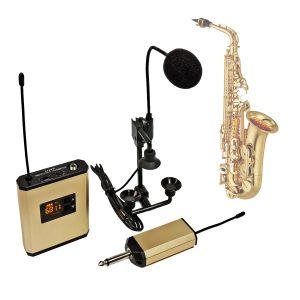 Microfones beta98h/c Atm350U Saxofon Trumpet Trådlöst mikrofonsystem Instrument Visshalsklipp Mic UHF -sändare + mottagareset set set