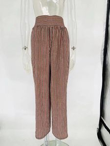 Women's Pants Plus Size 3XS-10XL Casual Striped Wide Leg Long Women High Waist Trousers 9XL 8XL 7XL 6XL XXXXXL