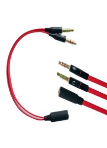 Cavi audio da 35 mm Adattatore Adattatore per cuffie per jack per PC femmina con microfono per cuffie trasformata in 2 doppio maschio da 35 mm Y SPL1340705