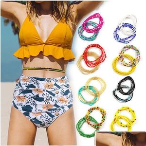 Catene di ventre catene di ventre a catena elastica africane perle in vita per perle del corpo femminile estate boho gioielli accessori per la consegna dhnxj dhcf0