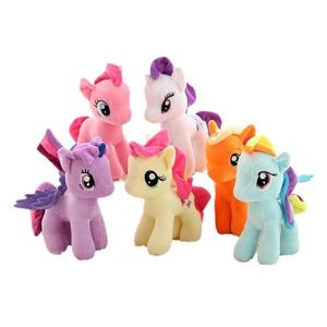 Gefüllte Plüschtiere Regenbogen Pony Fell Spielzeugpuppe werfen Kissen Süßes Geschenk für Kinder fallen liefertilegeschenke dh4km