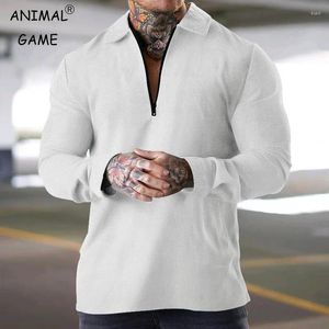 Herrenpullover dickere Sweatshirts Halbzittere Pullover für männliche Hoody Man Sweatshir Revers Solid Color Turtleneck