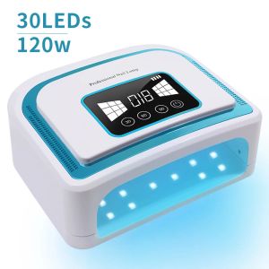 Dryers Led Lamp for Nails Uv Nail Drying Gel Manicure Cabin Polish Dryer 120w Light Dryers Wireless Cordless Rechargeable