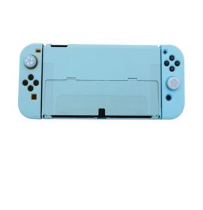 Dockbart fodral för Nintendo Switch OLED med 4 datorer samma färgtummelkåpor Söt Joycon Controller Grip Protective Cover Game Access3586109