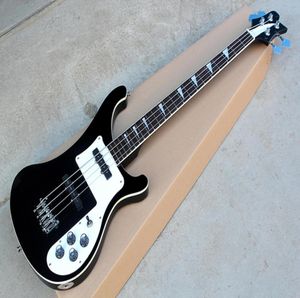 Factory Custom Black Electric Bass Guitar med 4 strängar Vitt pickguardrosewood fingerboardchrome Hardwaresoffer anpassad9733412