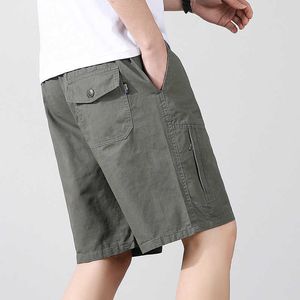 Five Point Pants for Mens Summer Thin Workwear Casual Beach Horse Loose 100 Cotton 5 Shorts Trendy