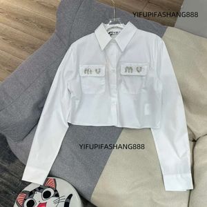 mui mui blouse shirt woman fashion spring Designer Classical Design Clothing Fashion Blue Sports Shirt Woman Stripe Shirt 505 miumiubag blouse shirt