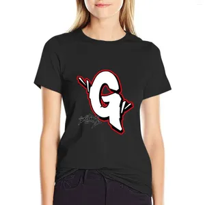 Kvinnors polos Letter G av Esone Urban Graffiti Street Style T-shirt Plus Size Tops Lady Clothes White T-shirts For Women