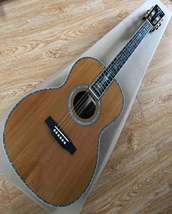 Customized solid cedar top acoustic guitar 39 inch life tree inlay all real abalone binding with EQ electronic in sunburst8572487