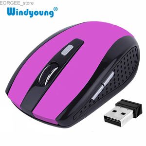 Fareler Kablosuz Fare Optik Oyun Fare Taşınabilir 2.4GHz Fare USB Nano Dongle Office Gamer PC Dizüstü Dizüstü Masaüstü Fare Y240407