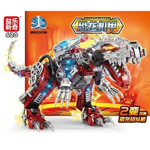 New Dinosaur Wukong Transformation Mech Festival Compatible with Small Particle Assembly Block Children's Puzzle Toy Wholesale