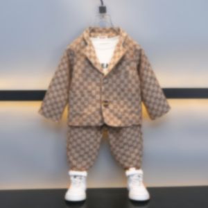 Designer Children lettera stampata set di vestiti stampati per bambini a maniche lunghe manica a maniche lunghe con pantaloni 2 pezzi 2024 Bambini primaverili Outfit casual S1302