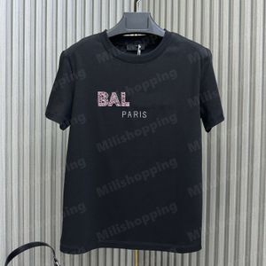 メンズレディースビーズビーズTシャツデザイナーマンデザイナーの女性ティートップボタンレディース服半袖＃