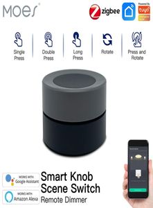 Moes New Tuya ZigBee control Smart Knob Switch Wireless Scene Switch Button Controller Battery Powered Automation Scenario3508082