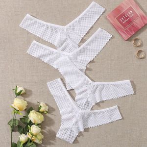 Aundies se genom White Thong Woman s Womens Underwear Sexig underkläder 2 Pack Solid Set 240407