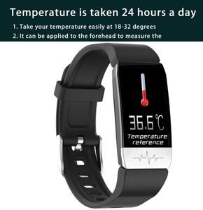 Smart bracelet watch Wristband Body Temperature Blood Pressure Heart Rate Monitor for Android iOS Fitness tracker sleep monitor7655566