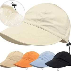 Geniş Memlu Şapkalar Kova Şapkaları Katlanabilir Geniş Brim Güneş Şapkası Ayarlanabilir Pas Şapkası Erkek Plaj Şapkası Yaz Nefes Alabilir ve Hızlı Kurutma Güneş Şapkası Balıkçı Şapkası Q240403
