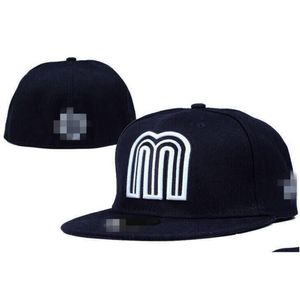Ball Caps 2023 Mexico Fitted Letter M Hip Hop Size Hats Baseball Adt Flat Peak For Men Women Fl Closed H2-5.29 Gift Drop Delivery Fash Otmq2