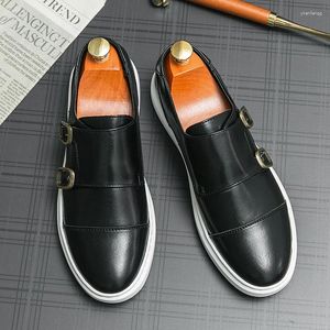 Casual Shoes Fashion Dress Men's Slip On Clubs Party Loafers Classic Black Leather for Men Formal Mariage Wedding Business