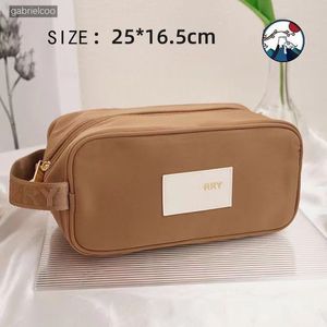 Designer Brown Makeup Bag Classic Logo Large Capacity Handhållen vatten tvättväska 3D Anti smuts förvaring bärbar rese takeaway makeup väska förvaring väska