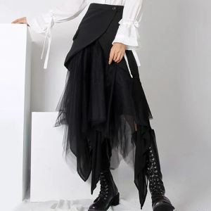 Saias Mulheres 2023 Para mulheres chiques e elegantes roupas de saia mini moda de moda preta dobra feminina de verão