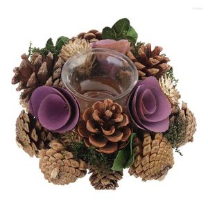 Titulares de vela Christmas Wreath Wrinal