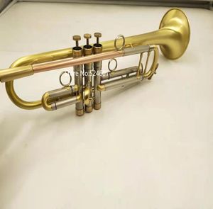 High Quality Bb Tune Trumpet Brass Plated Lacquer gold Professional Musical Instrument With Case Mouthpiece 6542947