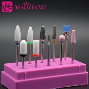 램프 Maohang 10pcs/set 텅스텐 강철 탄화물 선회 용 뇌출 드릴 비트 키트 밀링 커터 세트 전기 드릴 페디큐어 Hine 도구