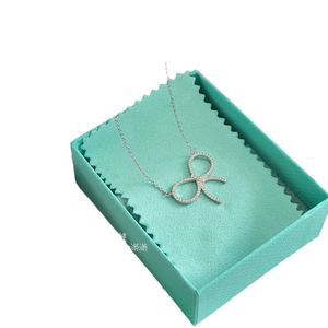 Designer's Brand Bow Necklace with New Small and Popular Design High Grade 925 Collar Chain Versatile for Womens Style BO13