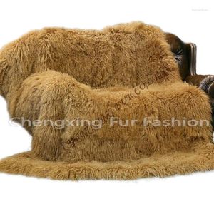 毛布CX-D-23ベッドのための本物の羊の毛皮の毛布はモンゴルのウールラグベッドルームスローリビングルームマンタソファースーブ