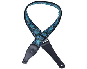 Jacquard Nylon Bass Guitar Strap Double Leaer 25mm with downesten ungine Cow Leather end2366350