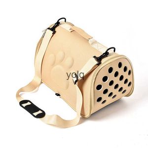 Cat Carriers Crates Houses BSCI Pet Supplies Space Dog Bag stor kapacitet Eva utgående bärbar diagonal andningsbar H240407