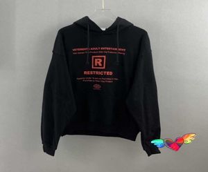 2021FW Hoodie Erkek Kadın Yüksek Kaliteli Siyah Sweatshirts Hafif Büyük Boy VTM Saklama Terry Cotton4790955