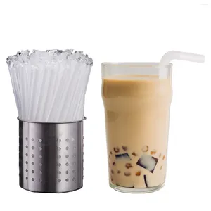 Trinken Strohhalm Plastikmilchshake Blase breiter Einweg -Tee -Stroh großer 50 PCS -Set BPA frei einzeln verpackt