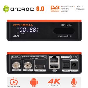 Caixa 4 2 2 4K/8K Android DVB TV Box gtmedia gt combo dvbs2x+dvbt2 BT 4.0 Google Voice Remote Internet Box CCAM M3U Tuner decodificador