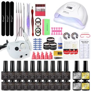 Manicure Set for Nail Extensions Gel Nail Polish Set Acrylic Kit Poly Nail Gel Set With UV LED Nail Lamp Gel Kits Nail Tools Set