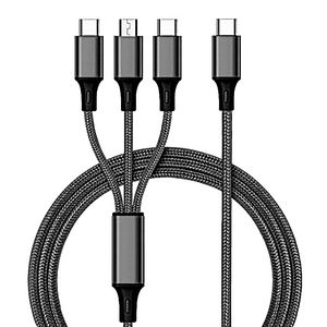 3 In 1 cable PD Micro USB Type C Charger Cables For iPhone 14 13 12 11 Pro Max Samsung galaxy S10 S20 S22 A52 A53 Huawei P30 P40 Xiaomi redmi note 8 10 11 Charging Cord