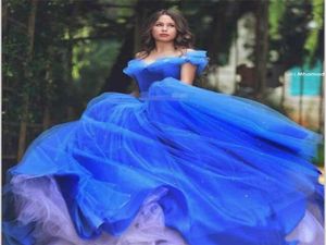 Sexy Blue Color Quinceanera Abiti fuori dalla spalla con perline da ballo Abito da ballo corpi Tulle Vestidos Abiti da ballo Real Images3695131